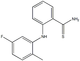 2-[(5-fluoro-2-methylphenyl)amino]benzene-1-carbothioamide Struktur