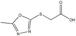 2-[(5-methyl-1,3,4-oxadiazol-2-yl)sulfanyl]acetic acid Struktur