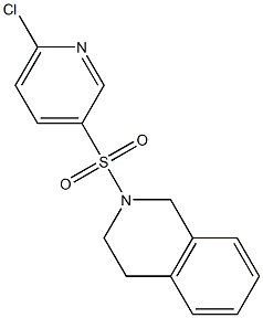 2-[(6-chloropyridine-3-)sulfonyl]-1,2,3,4-tetrahydroisoquinoline Struktur