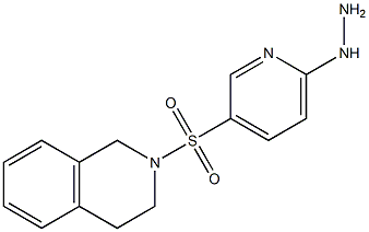 2-[(6-hydrazinylpyridine-3-)sulfonyl]-1,2,3,4-tetrahydroisoquinoline Struktur