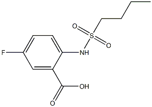 2-[(butylsulfonyl)amino]-5-fluorobenzoic acid Struktur