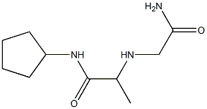 2-[(carbamoylmethyl)amino]-N-cyclopentylpropanamide Struktur