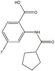 2-[(cyclopentylcarbonyl)amino]-4-fluorobenzoic acid Struktur