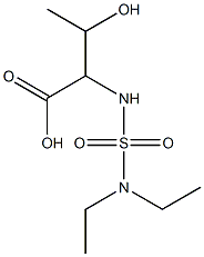 2-[(diethylsulfamoyl)amino]-3-hydroxybutanoic acid Struktur