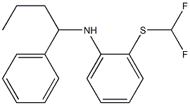 2-[(difluoromethyl)sulfanyl]-N-(1-phenylbutyl)aniline Struktur