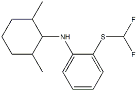 2-[(difluoromethyl)sulfanyl]-N-(2,6-dimethylcyclohexyl)aniline Struktur