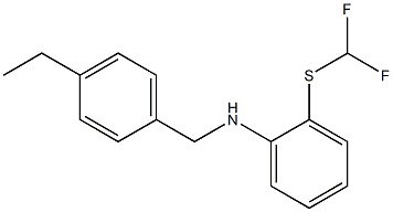 2-[(difluoromethyl)sulfanyl]-N-[(4-ethylphenyl)methyl]aniline Struktur