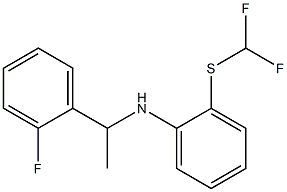 2-[(difluoromethyl)sulfanyl]-N-[1-(2-fluorophenyl)ethyl]aniline Struktur