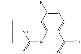 2-[(tert-butylcarbamoyl)amino]-4-fluorobenzoic acid Struktur