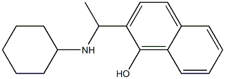 2-[1-(cyclohexylamino)ethyl]naphthalen-1-ol Struktur