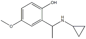 2-[1-(cyclopropylamino)ethyl]-4-methoxyphenol Struktur