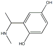 2-[1-(methylamino)ethyl]benzene-1,4-diol Struktur