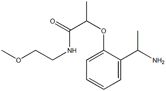 2-[2-(1-aminoethyl)phenoxy]-N-(2-methoxyethyl)propanamide Struktur