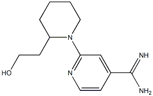 2-[2-(2-hydroxyethyl)piperidin-1-yl]pyridine-4-carboximidamide Struktur