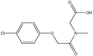 2-[2-(4-chlorophenoxy)-N-methylacetamido]acetic acid Struktur