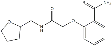 2-[2-(aminocarbonothioyl)phenoxy]-N-(tetrahydrofuran-2-ylmethyl)acetamide Struktur