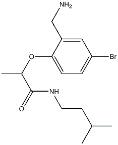 2-[2-(aminomethyl)-4-bromophenoxy]-N-(3-methylbutyl)propanamide Struktur