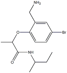 2-[2-(aminomethyl)-4-bromophenoxy]-N-(butan-2-yl)propanamide Struktur