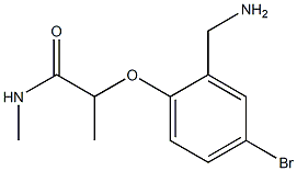 2-[2-(aminomethyl)-4-bromophenoxy]-N-methylpropanamide Struktur