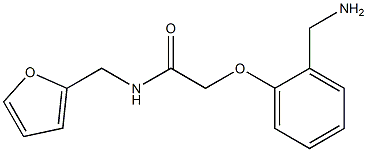 2-[2-(aminomethyl)phenoxy]-N-(2-furylmethyl)acetamide Struktur