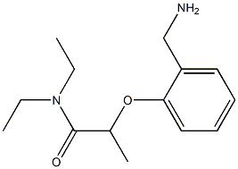 2-[2-(aminomethyl)phenoxy]-N,N-diethylpropanamide Struktur