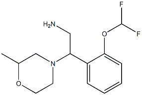 2-[2-(difluoromethoxy)phenyl]-2-(2-methylmorpholin-4-yl)ethan-1-amine Struktur