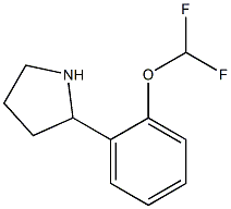 2-[2-(difluoromethoxy)phenyl]pyrrolidine Struktur