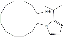 2-[2-(propan-2-yl)-1H-imidazol-1-yl]cyclododecan-1-amine Struktur