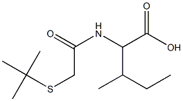 2-[2-(tert-butylsulfanyl)acetamido]-3-methylpentanoic acid Struktur