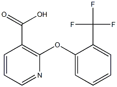 2-[2-(trifluoromethyl)phenoxy]nicotinic acid Struktur