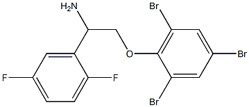 2-[2-amino-2-(2,5-difluorophenyl)ethoxy]-1,3,5-tribromobenzene Struktur