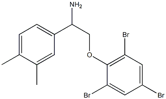 2-[2-amino-2-(3,4-dimethylphenyl)ethoxy]-1,3,5-tribromobenzene Struktur