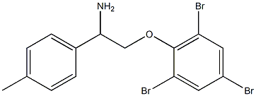 2-[2-amino-2-(4-methylphenyl)ethoxy]-1,3,5-tribromobenzene Struktur