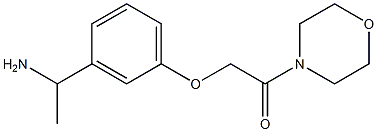 2-[3-(1-aminoethyl)phenoxy]-1-(morpholin-4-yl)ethan-1-one Struktur