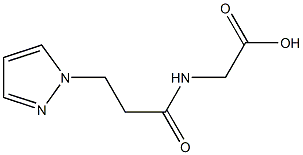 2-[3-(1H-pyrazol-1-yl)propanamido]acetic acid Struktur