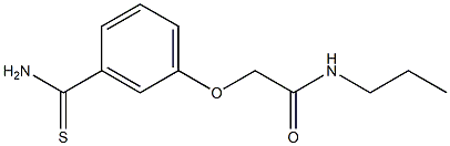 2-[3-(aminocarbonothioyl)phenoxy]-N-propylacetamide Struktur