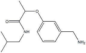 2-[3-(aminomethyl)phenoxy]-N-(2-methylpropyl)propanamide Struktur