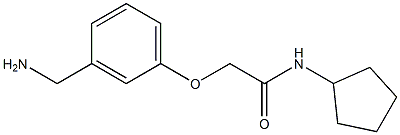 2-[3-(aminomethyl)phenoxy]-N-cyclopentylacetamide Struktur