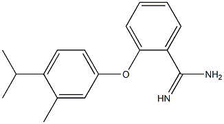 2-[3-methyl-4-(propan-2-yl)phenoxy]benzene-1-carboximidamide Struktur