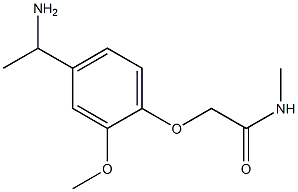 2-[4-(1-aminoethyl)-2-methoxyphenoxy]-N-methylacetamide Struktur