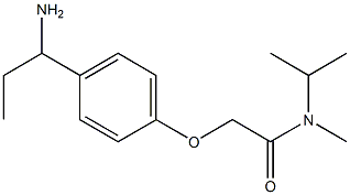 2-[4-(1-aminopropyl)phenoxy]-N-methyl-N-(propan-2-yl)acetamide Struktur