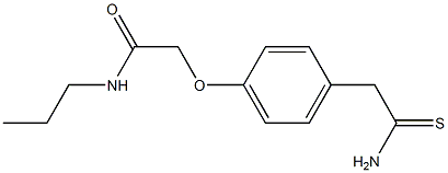 2-[4-(2-amino-2-thioxoethyl)phenoxy]-N-propylacetamide Struktur