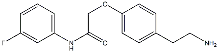 2-[4-(2-aminoethyl)phenoxy]-N-(3-fluorophenyl)acetamide Struktur