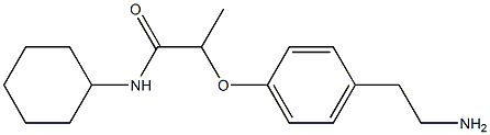 2-[4-(2-aminoethyl)phenoxy]-N-cyclohexylpropanamide Struktur