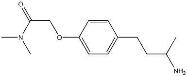 2-[4-(3-aminobutyl)phenoxy]-N,N-dimethylacetamide Struktur