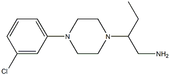 2-[4-(3-chlorophenyl)piperazin-1-yl]butan-1-amine Struktur