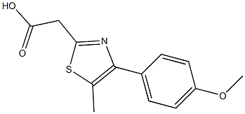 2-[4-(4-methoxyphenyl)-5-methyl-1,3-thiazol-2-yl]acetic acid Struktur