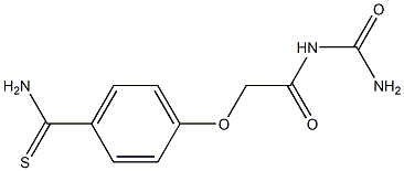 2-[4-(aminocarbonothioyl)phenoxy]-N-(aminocarbonyl)acetamide Struktur