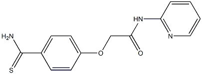 2-[4-(aminocarbonothioyl)phenoxy]-N-pyridin-2-ylacetamide Struktur