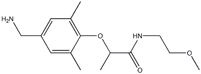 2-[4-(aminomethyl)-2,6-dimethylphenoxy]-N-(2-methoxyethyl)propanamide Struktur